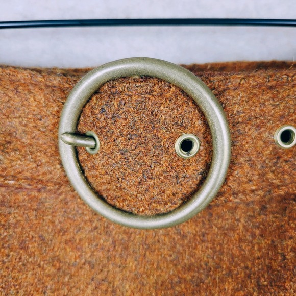 1970s Wool Mini Skirt Brown Small Dark Academia Library‎ Preppy Feminine Skirt - Picture 3 of 15